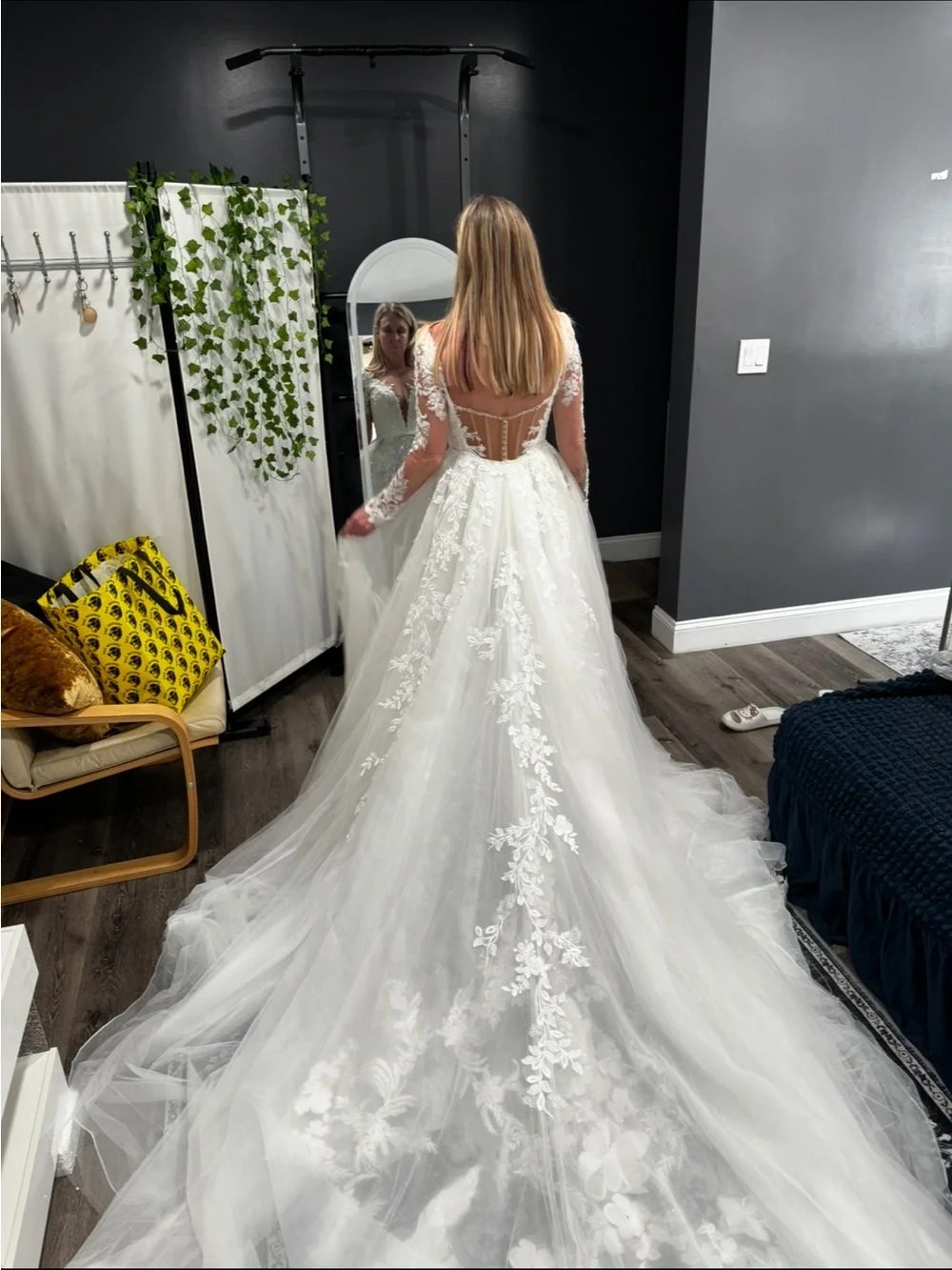 Elegant bridal overskirt-Australian designer